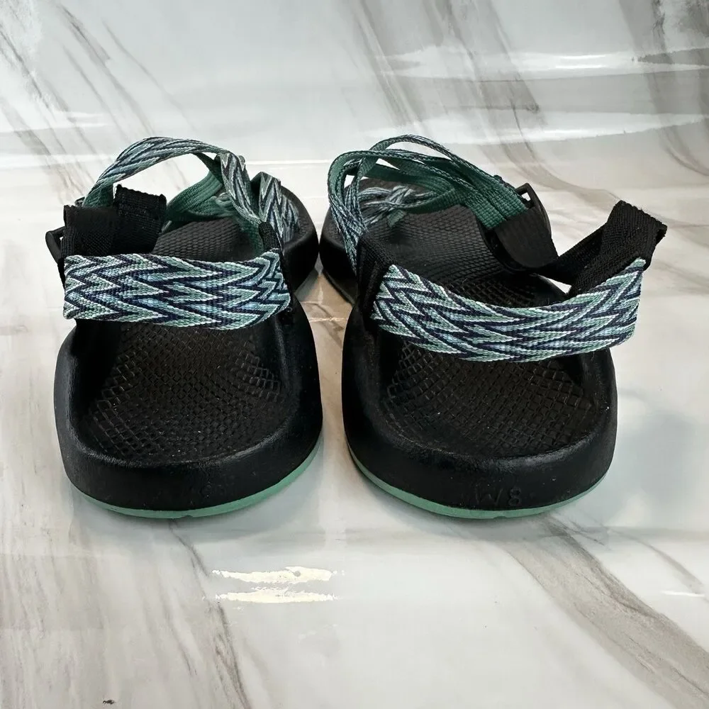 Chaco ZX2 Ecotread Dagger Teal Classic Blue Athletic Strappy Sandal Women's Sz 8